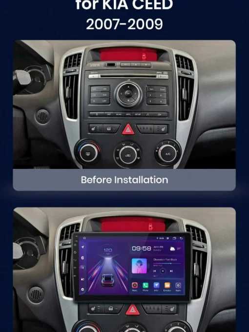 Navigatie Android  KIA CEED  Carplay Android Auto + Camera Marsarier