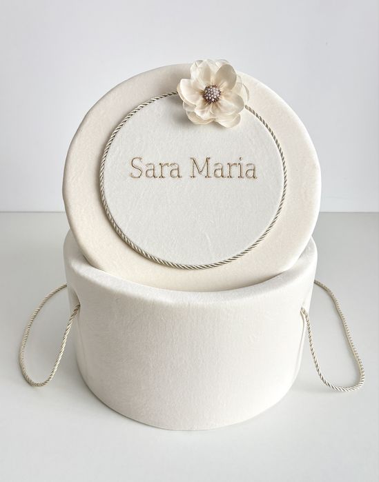 Trusou din musalina personalizat pentru botez