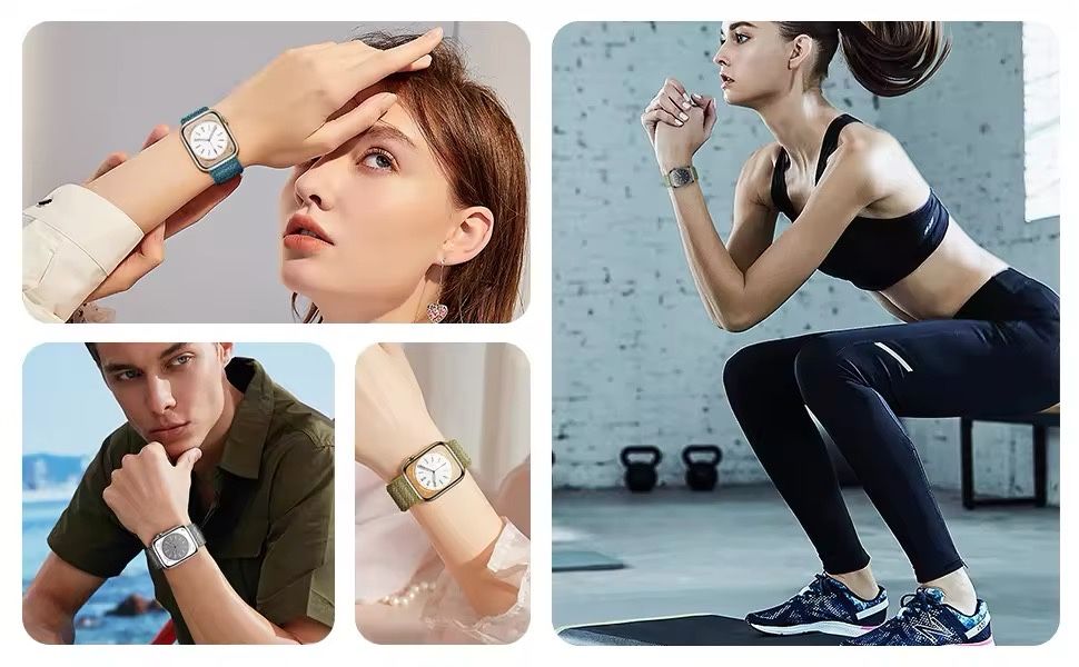 Denim дънкови каишки с магнит за Apple Watch ULTRA/SE/11/10/9/8/7/6/5