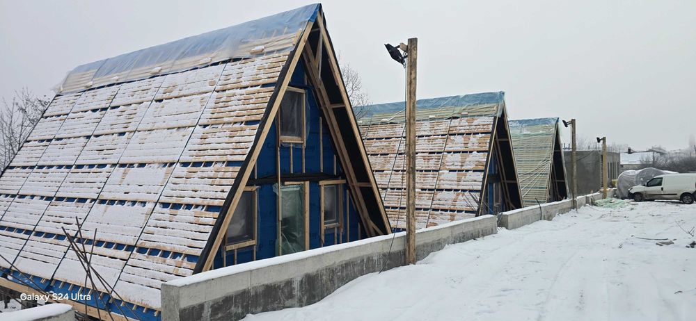 Construim case pe structură de lemn – A-Frame, cabane, case de vacanță