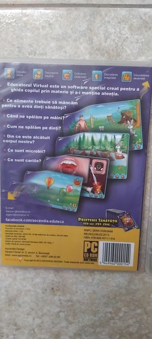 Set 2 jocuri PC copii3/7ani noi