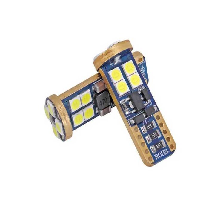 LED габаритни крушки T10 W5W Canbus, 6000 K бяла светлина, 2 броя