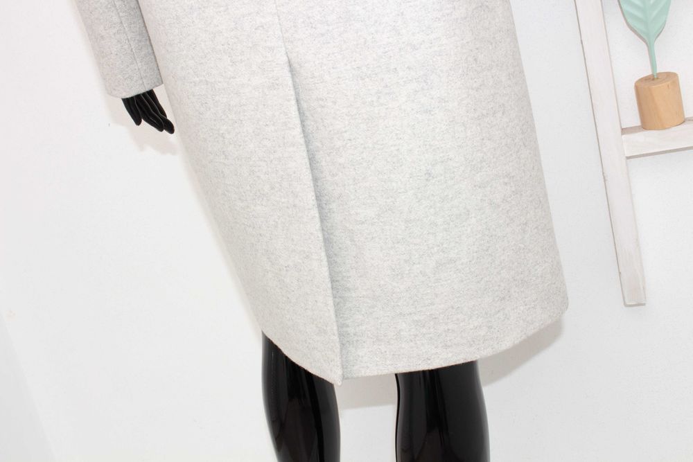 Cos оригинално дамско преходно палто вълна кашмир сиво 36 S