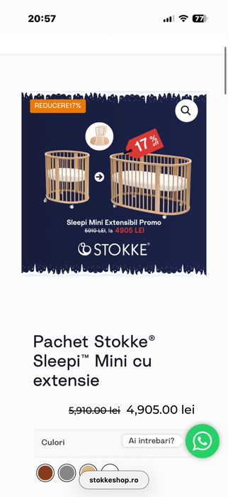 Patut stokke culoare alb