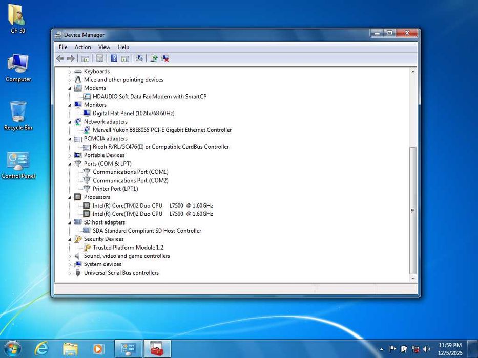 Брониран Panasonic Toughbook CF-30 MK2, TOUCH, SSD