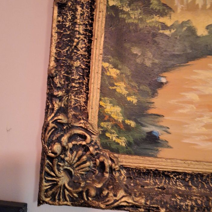 Vand tablou pictura pe panza.Dimensiuni 109/73