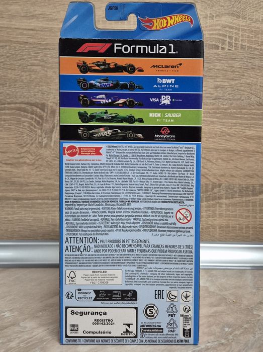 Hot Wheels F1 2024 Official 5-Pack