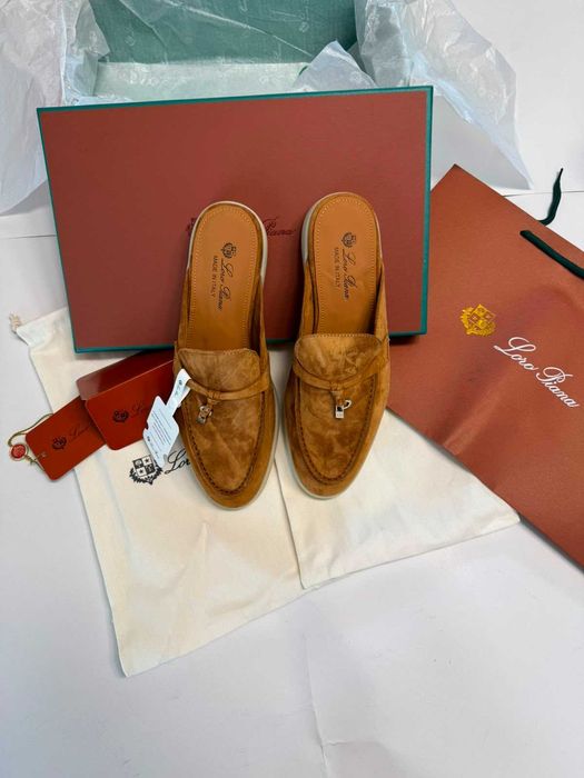 Papuci Lora Piana PREMIUM Full Box, Mărimi 35/40, 100% Piele Naturală
