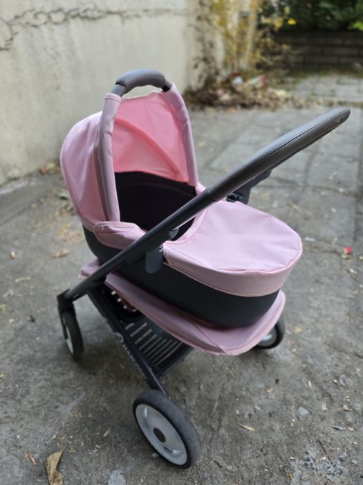 Количка за кукли 3 в 1 Smoby - Maxi Cosi Quinny, светлорозова