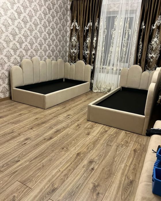 Детская мягкая кровать "Печеньки"