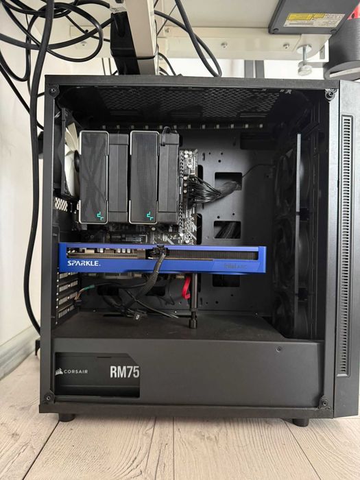 PC AMD Ryzen 5 5500 4.2ghz 32GB RAM DDR4 Intel Arc B580 Titan OC 12GB GDDR6 SSD Samsung 1TB