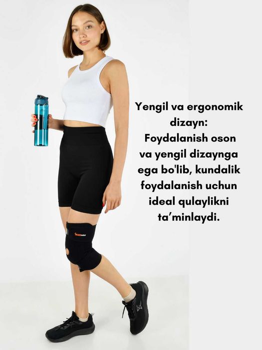 Наколенник с регулеруемым углом. Тизза бўғими учун бандаж.Турецкая