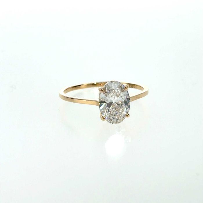 Inel logodna aur galben - 14 kt. cu Diamant de 2.05ct. tw.(Lab-grown)