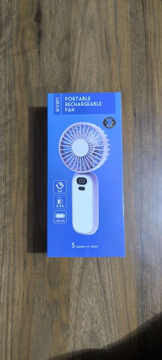 Ventilator de mana cu 5 moduri și procentaj la baterie nou