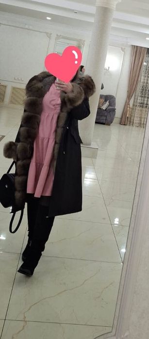 Парка с натуральным мехом песца