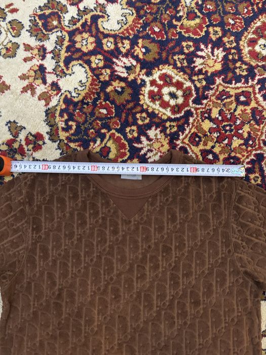 Тениска Dior Oblique Relaxed Fit T-shirt Brown Terry Cotton Jacquard