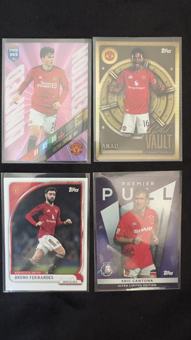 Lot Manchester United 12 Carduri , 1 numerotat , 1 gold vault etc