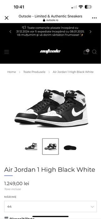 Jordan 1 black and white