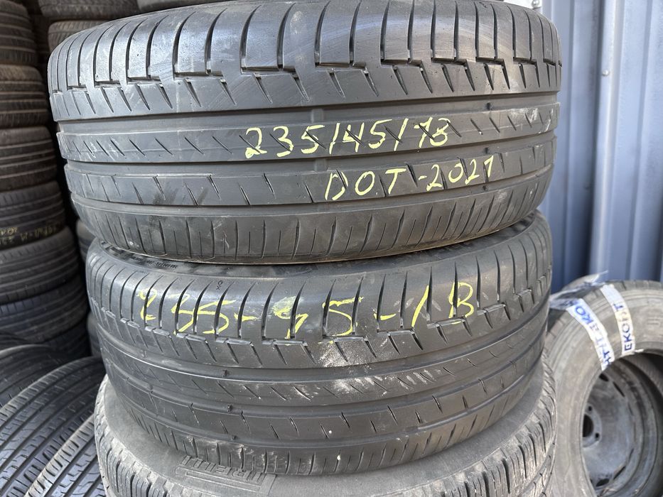 2 броя летни гуми Continental 235/45/18 dot2021 6мм грайфер
