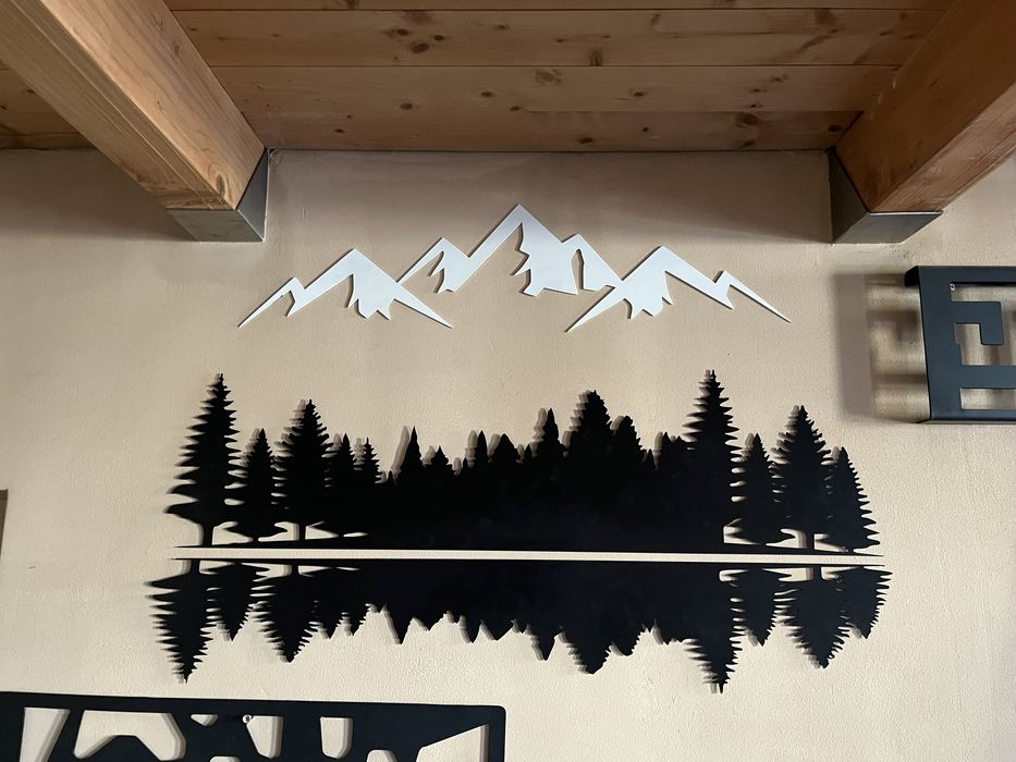 Tablou cu brazi din otel