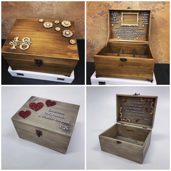 Кутия за сватба, Подарък за рожден ден, Бижута , кутия за спомени