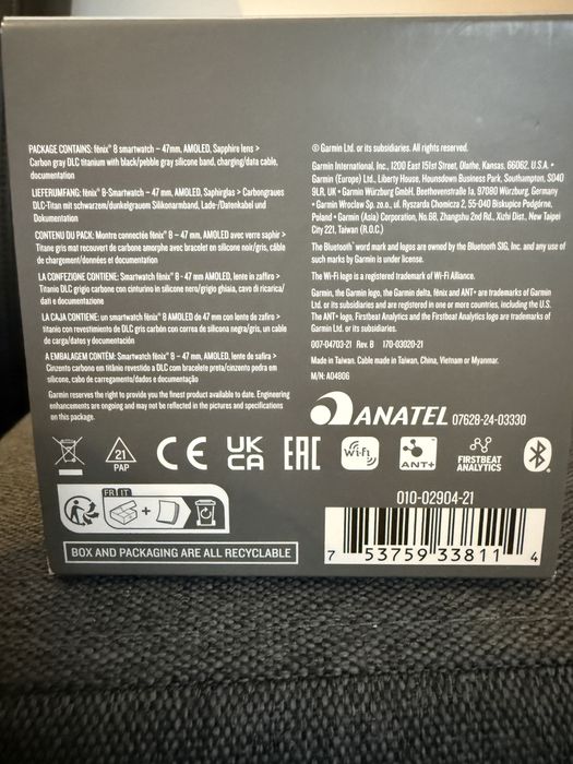 Garmin Fenix 8 AMOLED Sapphire Titanium 47mm