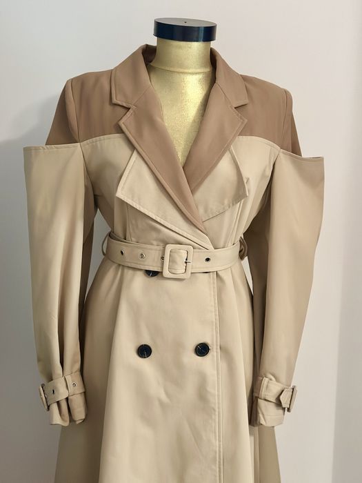 Trench Nympha Clothing, bej elegant, design deosebit, nou! XS-S