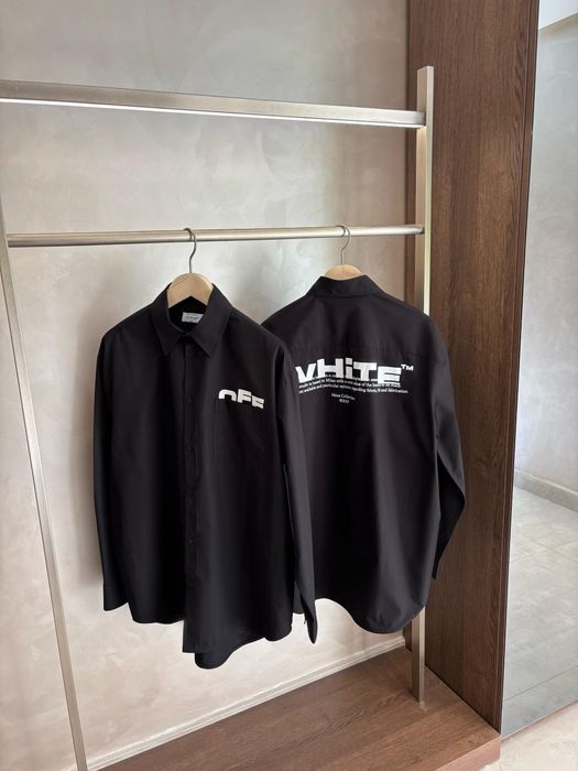 Нова мъжка черна риза Off White