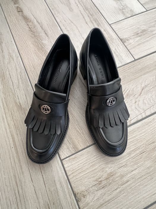 Pantofi loafers Anna Cori, piele naturala, marimea 38, noi nouti