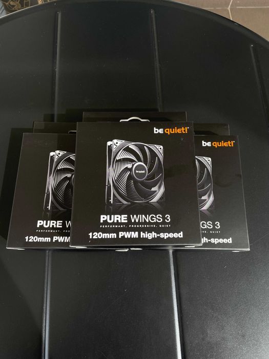 Ventilator be quiet! Pure Wings 3 120mm PWM high-speed Negru set de 3