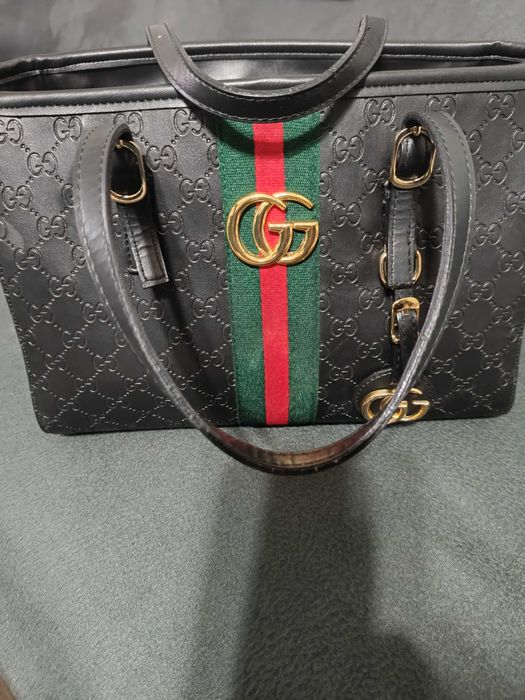 Черна дамска чанта gucci