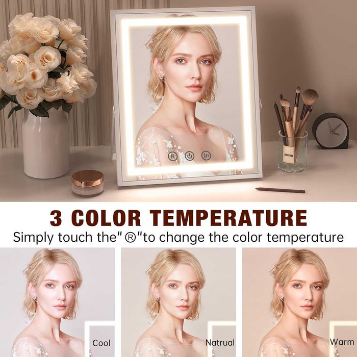 Огледало за козметика и грим с осветление