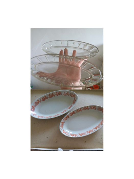 селедочницы 2фарфор 2 стекло