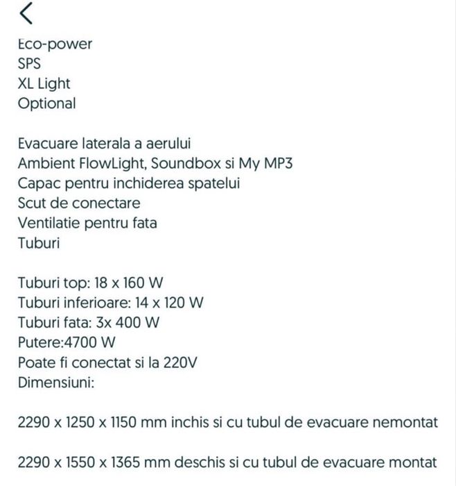 Aparat de bronzat Solar Hapro Luxura