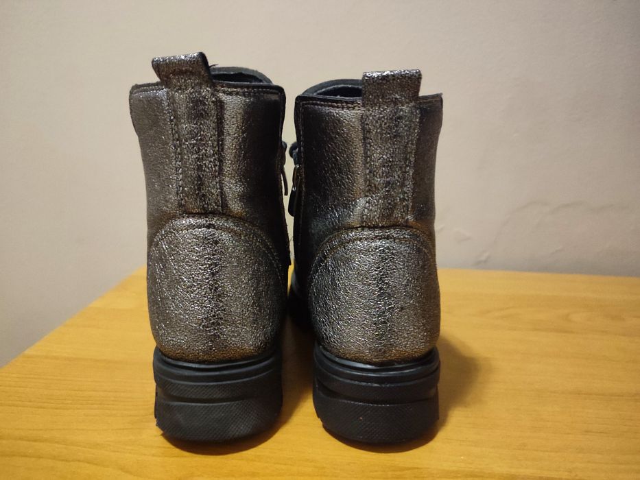 Ботуши, 36, боти 35 сребристосиво, ном 34 леопардов принт