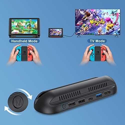 Нова Портативна Докинг Станция за Switch / Switch OLED, HDMI, USB