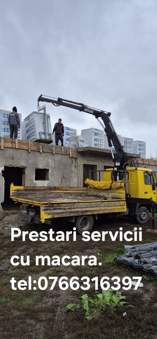 Închiriez Camion basculabil cu Macara.