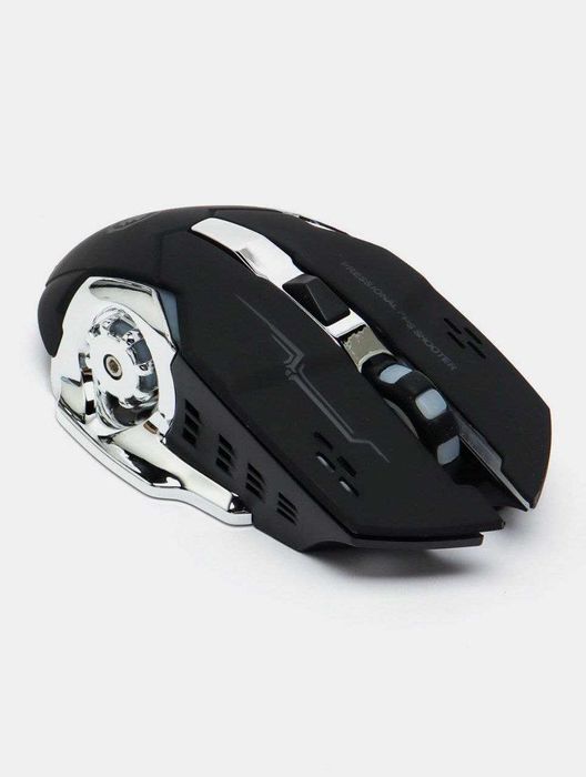 Беспроводная игровая мышь 2400 DPI, перезаряжаемая