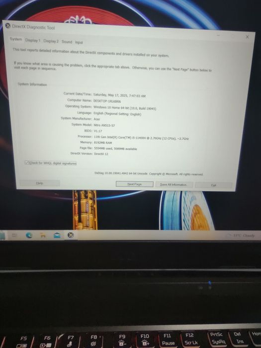 Laptop Acer Nitro5 i5-11400HB(efn)