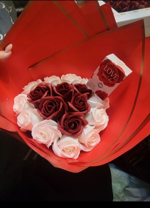 Buchet 17 trandafiri de sapun