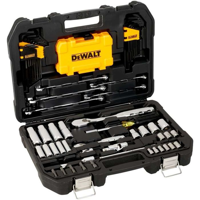 Гедоре комплект Dewalt 89 части , с тресчотка 1/2`` , 1/4 ``
