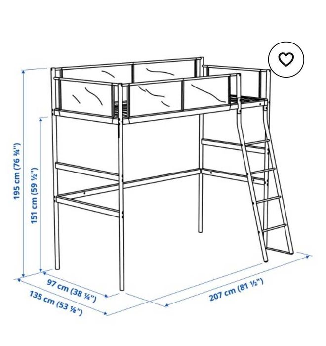 Високо легло Икеа
