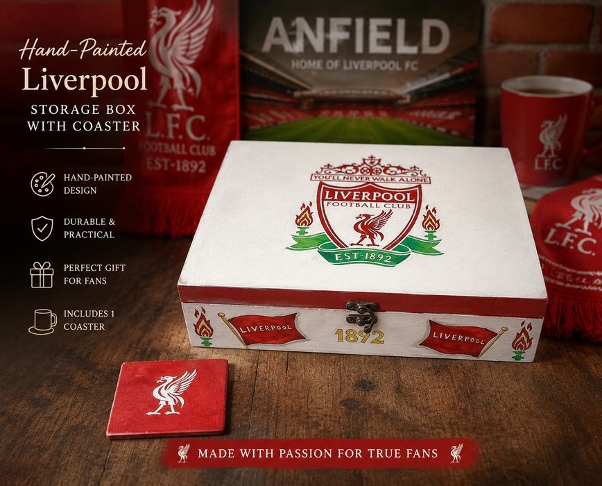 Liverpool - ръчно рисувана кутия за принадлежности