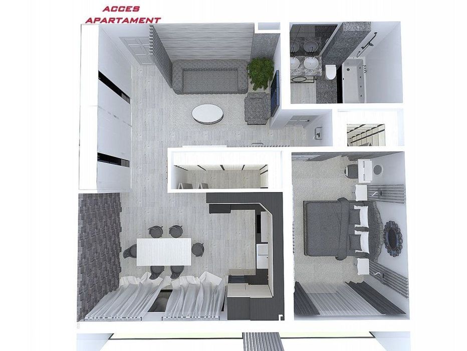 Apartament nou cu 2 camere de vanzare in Complexul Brubus -Santandrei
