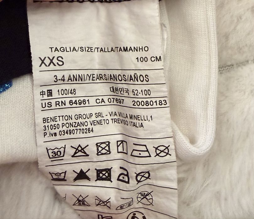 Benetton блузки за 3-4 г.