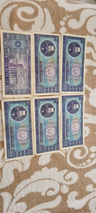 Bacnote de 100 lei din anul 1966