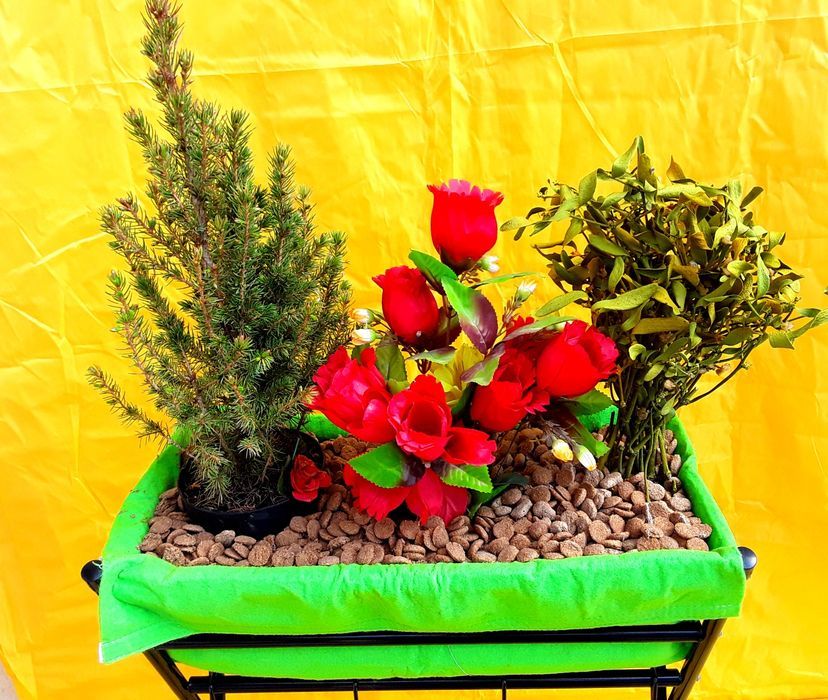 JARDINIERE pliabile 50x25x70 Cm din otel si material special NOI 50 Le