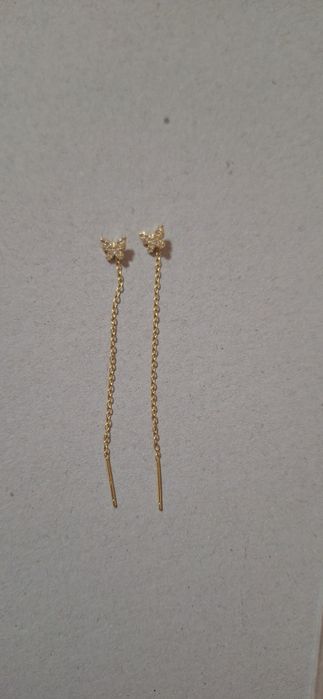 Cercei argint placat cu aur.noi