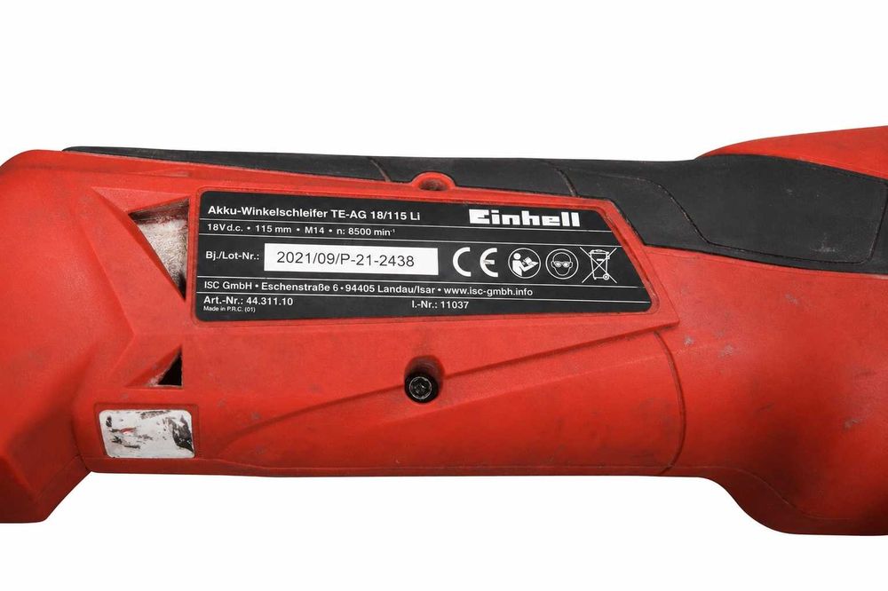 Polizor unghiular cu acumulator Einhell TE-AG 18115 Li