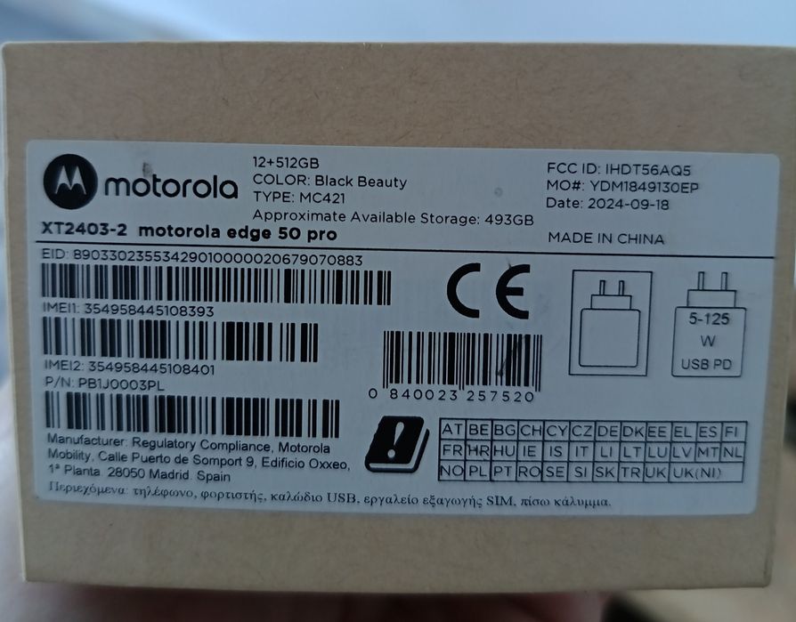 Motorola Edge 50 Pro 512gb Black Beauty in garantie/ Pret fix, Nu este negociabil.
